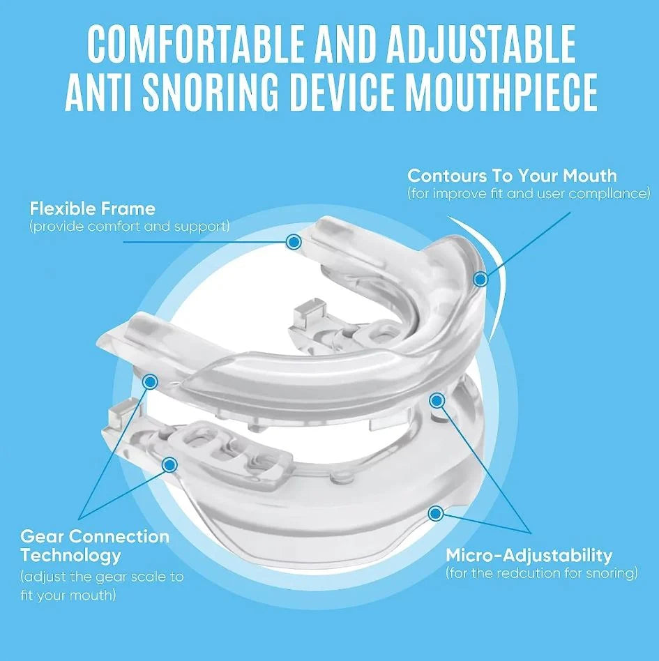 Anti-Snore Mouthpiece Adjustable Medical-Grade Silicone