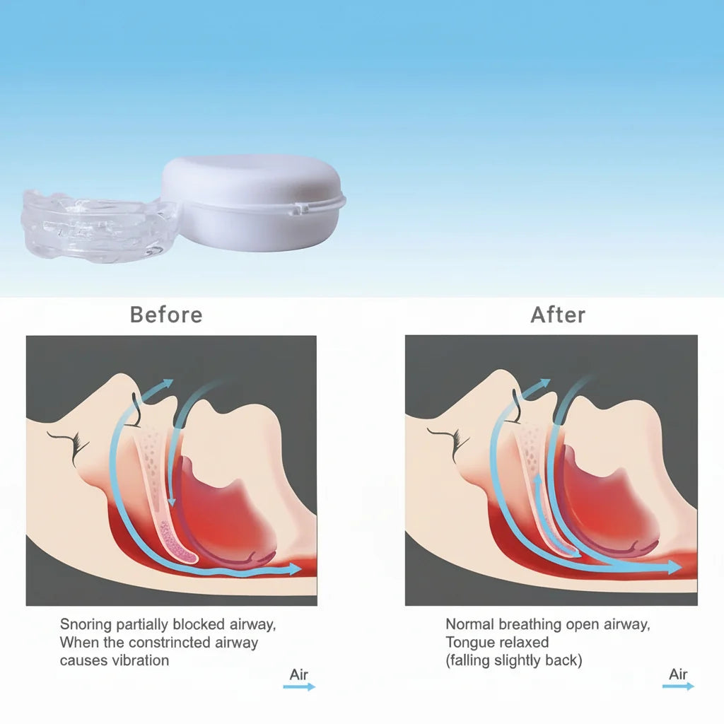 Anti-Snoring Mouthpiece Heat-Moldable BPA-Free Adjustable Fit