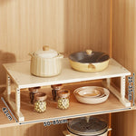 Appliance Storage Rack Expandable Width Adjustable Height Metal Frame