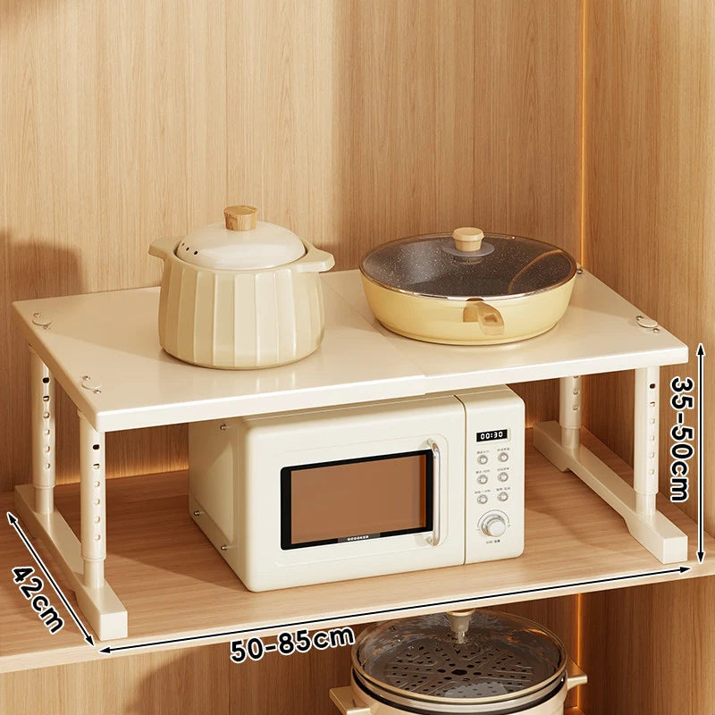 Appliance Storage Rack Expandable Width Adjustable Height Metal Frame