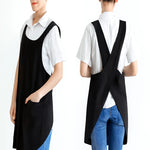 Apron Dress Cross-Back Fit Two Spacious Front Pockets Machine Washable
