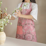 Apron Waterproof Floral Print Adjustable Strap Front Pocket
