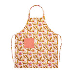 Apron Waterproof Floral Print Adjustable Strap Front Pocket