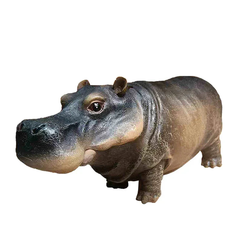 Aquarium Air Bubbler Hippo Resin Decoration