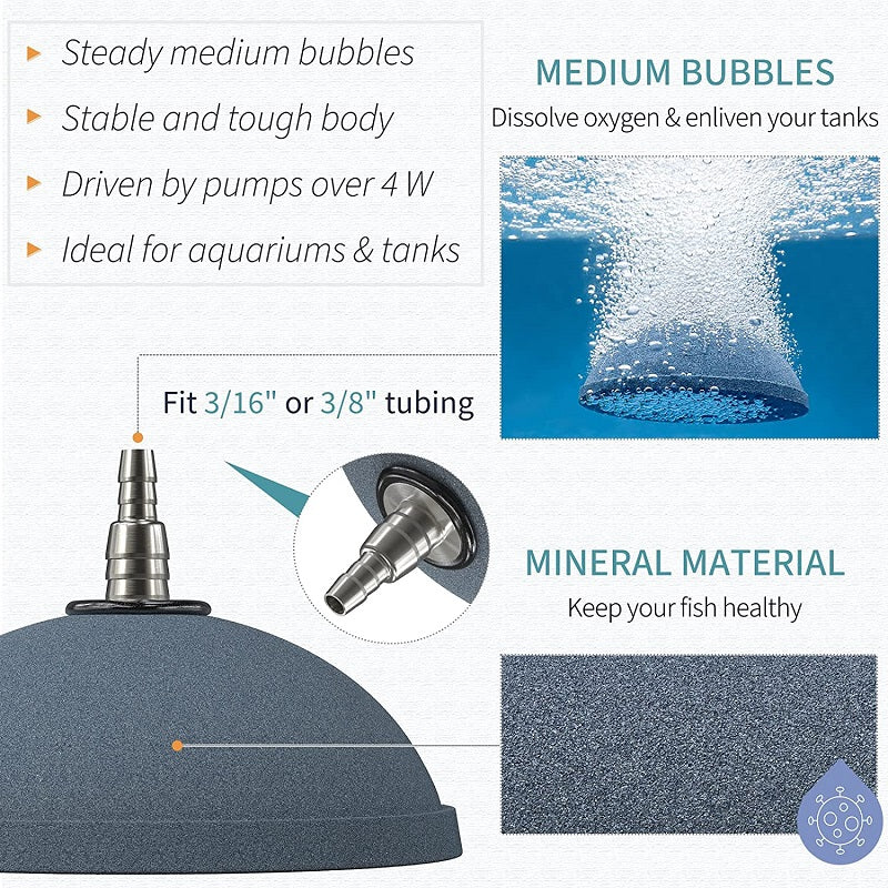Aquarium Air Stone Silicon Carbide High-Flow Oxygen Diffuser