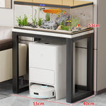 Aquarium Console Table Faux Marble Top Open Storage