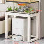 Aquarium Console Table Faux Marble Top Open Storage