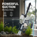 Aquarium Gravel Cleaner Battery-Powered Adjustable Suction Pump