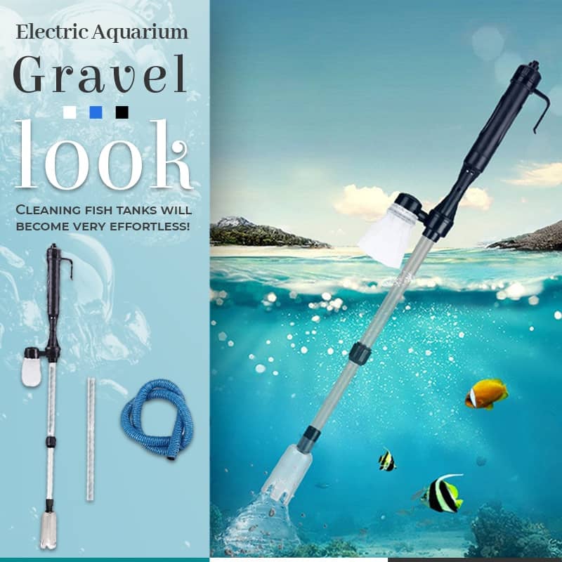 Aquarium Gravel Cleaner Battery-Powered Adjustable Suction Pump