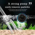 Aquarium Gravel Cleaner Battery-Powered Adjustable Suction Pump