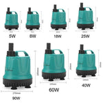 Aquarium Water Pump 360-Degree Intake Quiet Detachable
