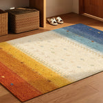 Area Rug Colorful Non-Slip Easy-Clean Backing