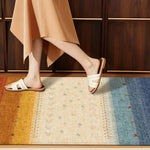 Area Rug Colorful Non-Slip Easy-Clean Backing