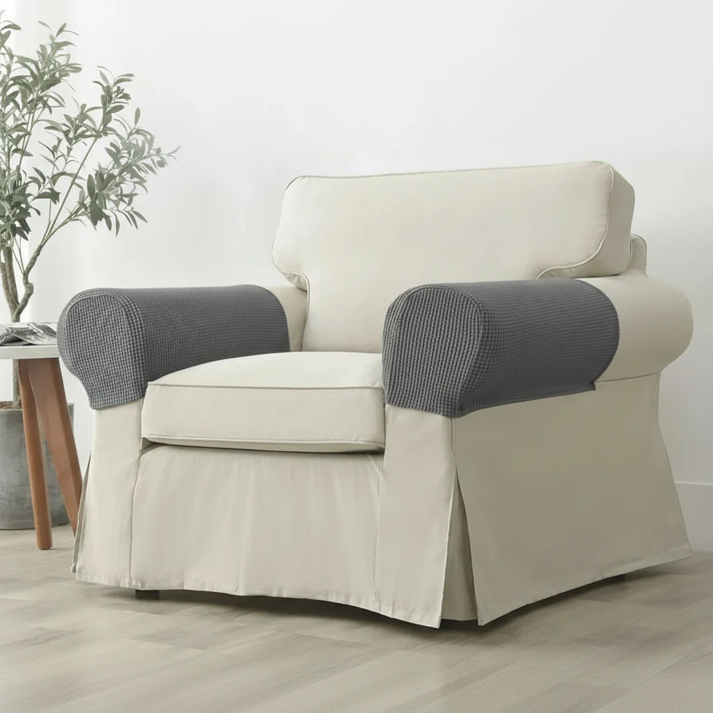 Armrest Covers Waterproof Quilted Non-Slip Set of 2