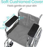 Armrest Pads Contouring Memory Foam Removable Non-Slip Cover