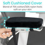 Armrest Pads Contouring Memory Foam Removable Non-Slip Cover