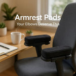 Armrest Pads Memory Foam Velvet Cover & Anti-Slip Straps