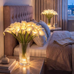 Artificial Calla Lily Bouquet LED 10 Blooms Bendable Stems