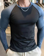 Athletic Shirt Long Sleeve Moisture-Wicking Four-Way Stretch
