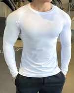 Athletic Shirt Long Sleeve Moisture-Wicking Four-Way Stretch