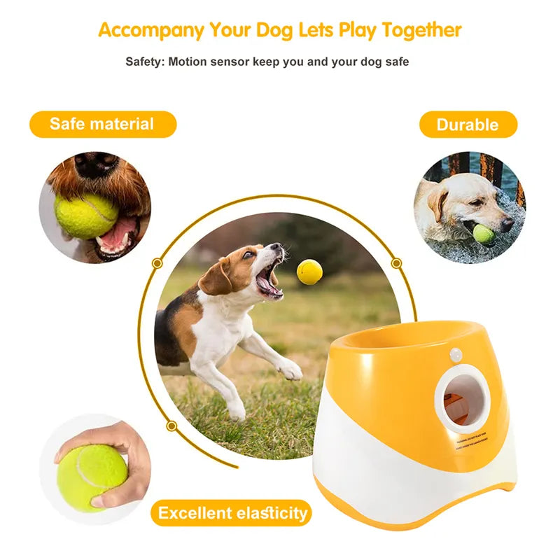 Automatic Ball Launcher Adjustable Distance With 6 Balls