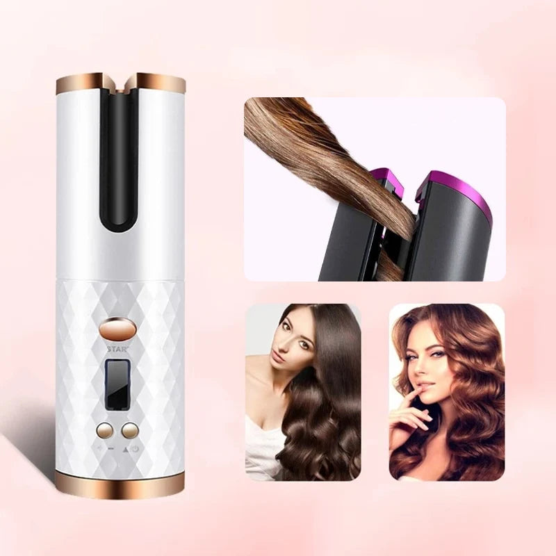 Automatic Curling Iron Cordless Ceramic Six Heat Settings