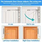 Automatic Door Closer Adjustable & Silent Stainless Steel