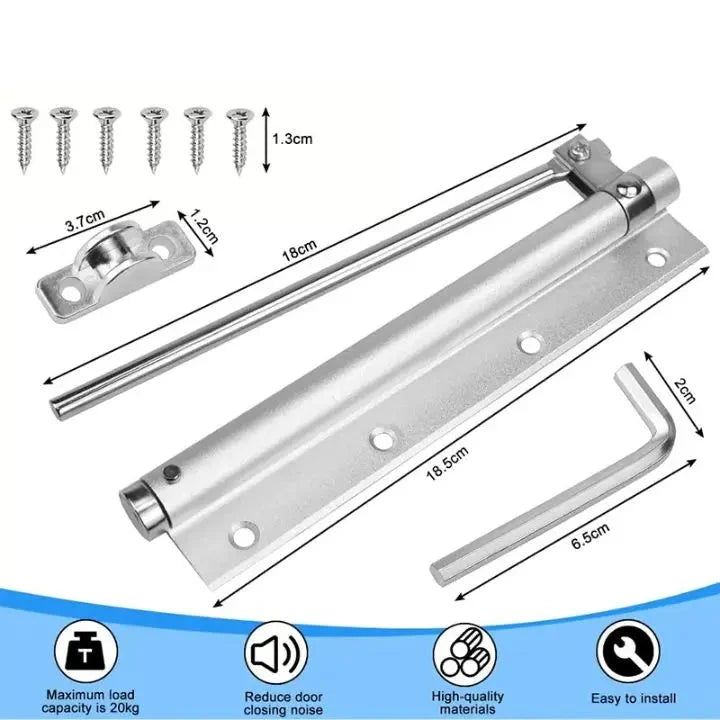 Automatic Door Closer Adjustable & Silent Stainless Steel