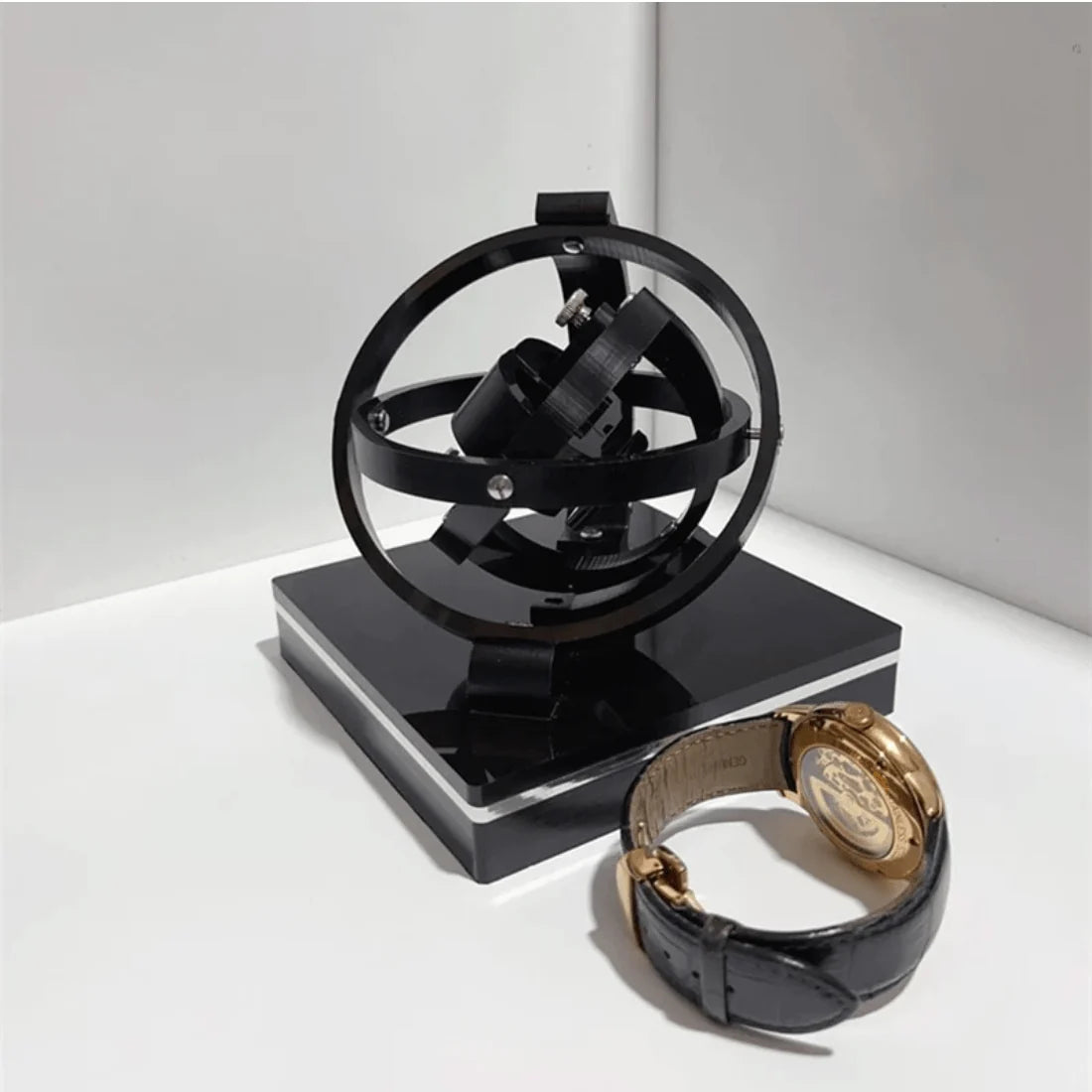 Automatic Watch Winder Quiet Motor Wooden Display Case