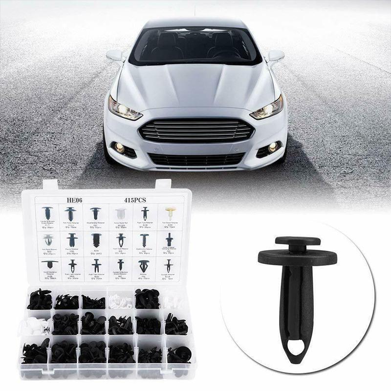 Automotive Fastener Kit 415-Piece Nylon Rivets & Tools