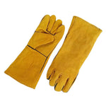 BBQ Gloves Cowhide Leather 14-Inch Heat-Resistant