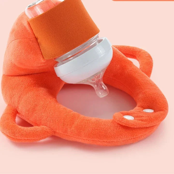 Baby Bottle Support Pillow Elastic Strap & Soft Plush