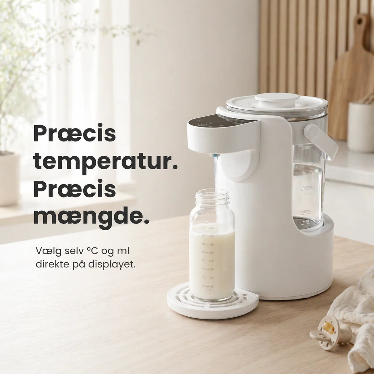 Baby Bottle Water Dispenser Precise Temperature 2.11-Quart Capacity