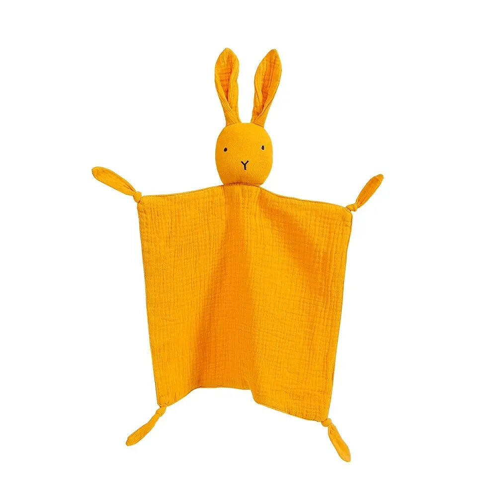 Baby Comfort Blanket Animal Head Lightweight Breathable Muslin Washable