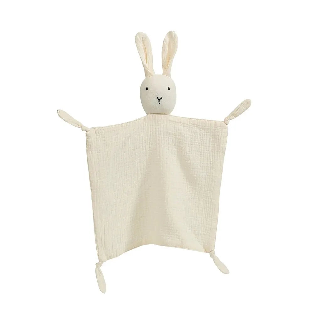 Baby Comfort Blanket Animal Head Lightweight Breathable Muslin Washable