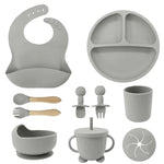 Baby Dinnerware Set 10-Piece Silicone Suction Base