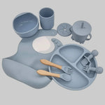 Baby Dinnerware Set 10-Piece Silicone Suction Base