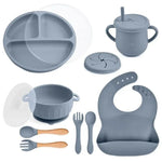 Baby Dinnerware Set Silicone BPA-Free 10-Piece Set