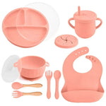 Baby Dinnerware Set Silicone BPA-Free 10-Piece Set