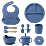 Baby Dinnerware Set Silicone Suction Base BPA-Free 10-Piece