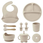 Baby Dinnerware Set Silicone Suction Base BPA-Free 10-Piece
