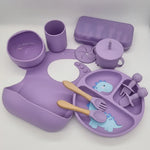 Baby Dinnerware Set Silicone Suction Base BPA-Free 10-Piece