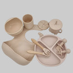 Baby Dinnerware Set Silicone Suction Base BPA-Free 10-Piece