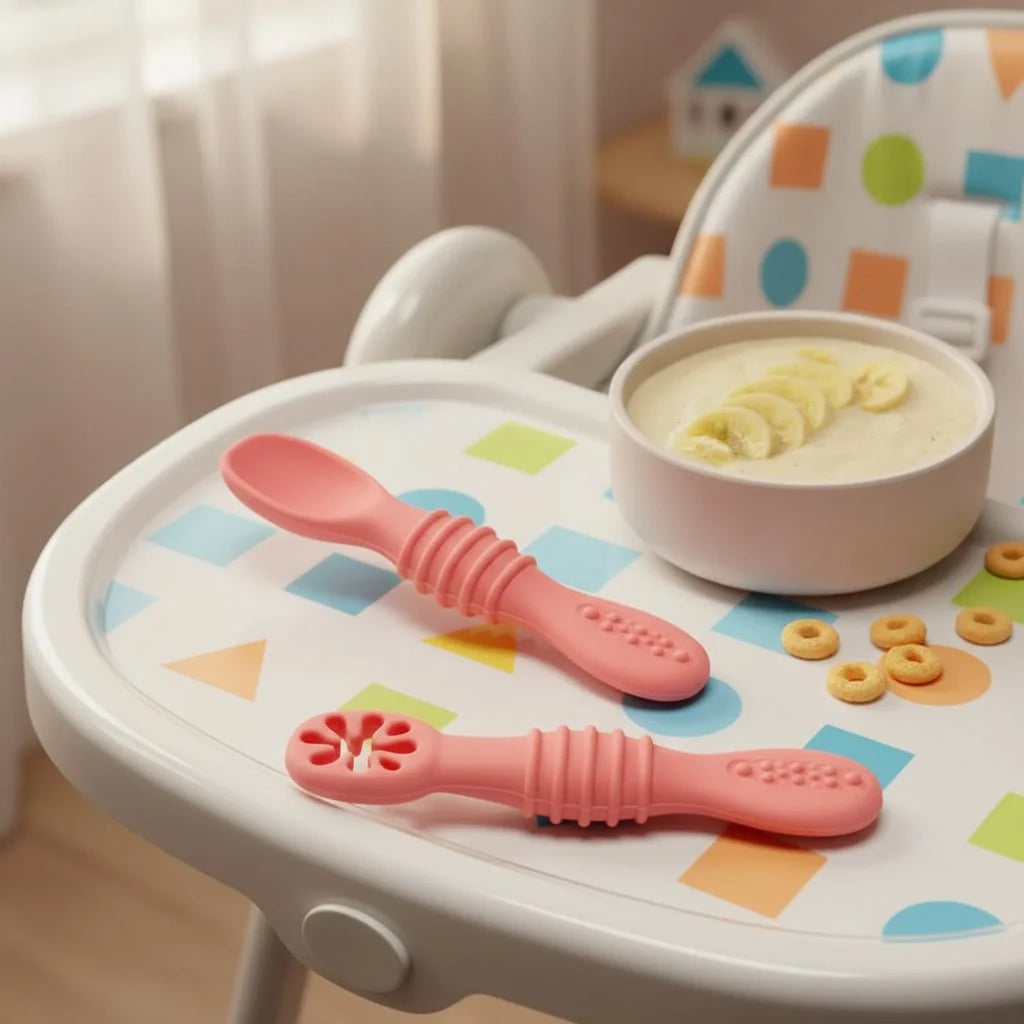 Baby Feeding Spoons Soft Silicone Set of 2