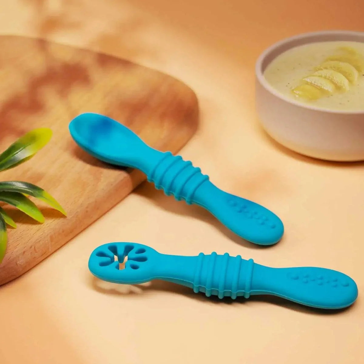 Baby Feeding Spoons Soft Silicone Set of 2