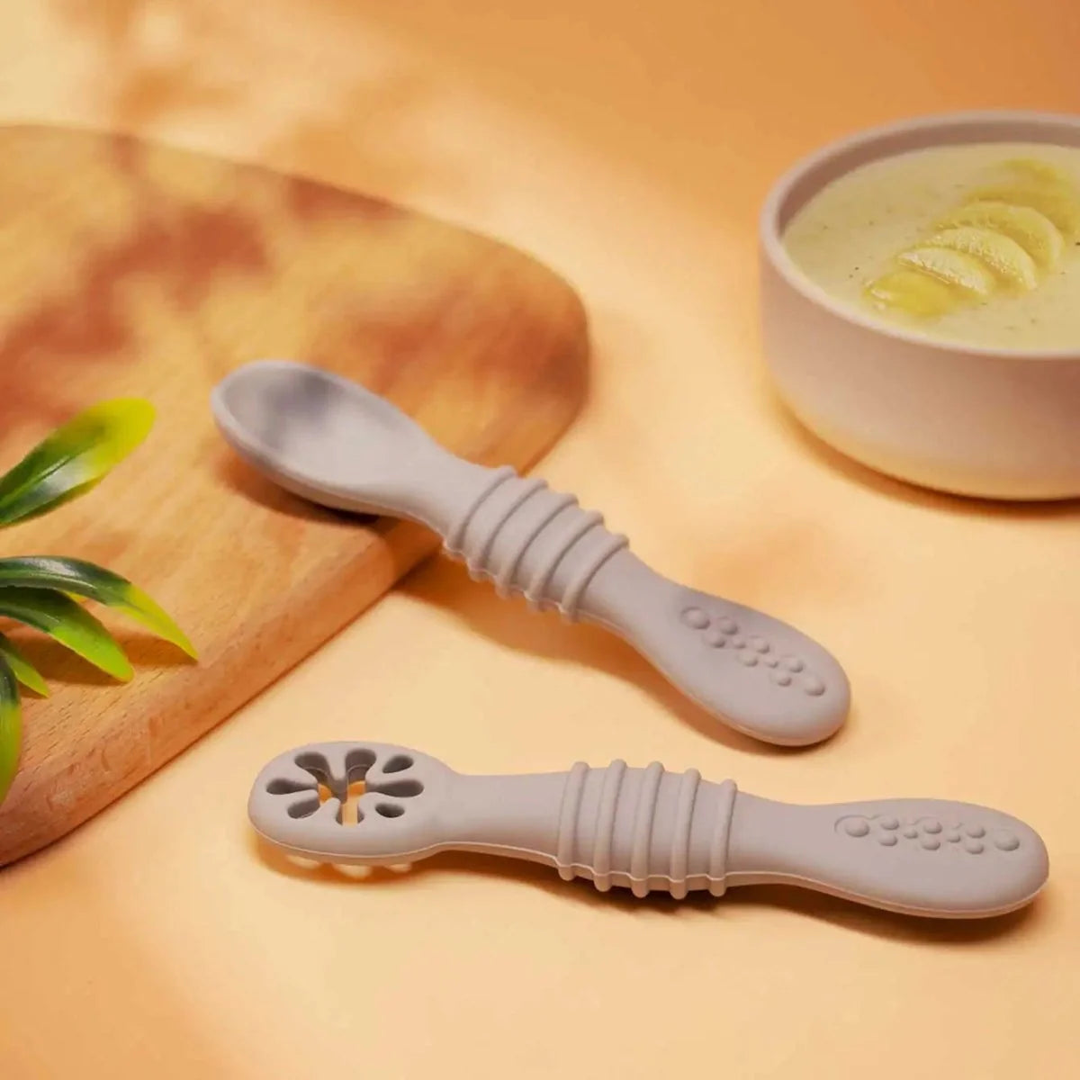 Baby Feeding Spoons Soft Silicone Set of 2
