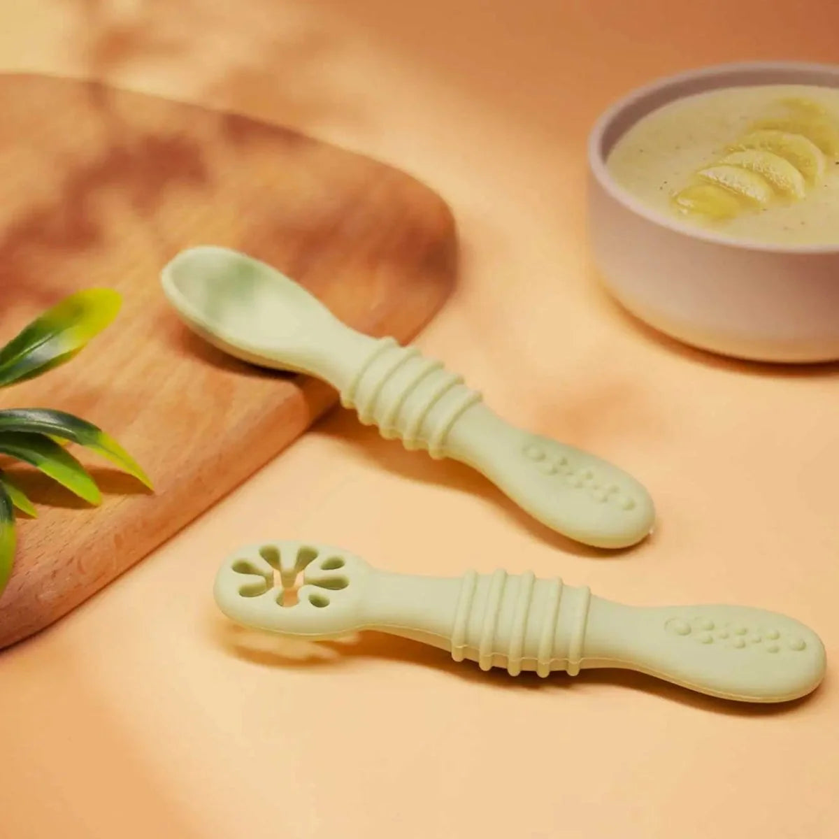 Baby Feeding Spoons Soft Silicone Set of 2
