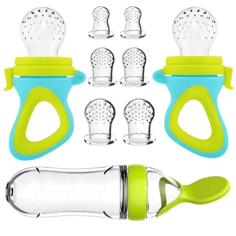 Baby Fruit Feeder Soft Silicone Tip Easy-Grip Squeeze Design