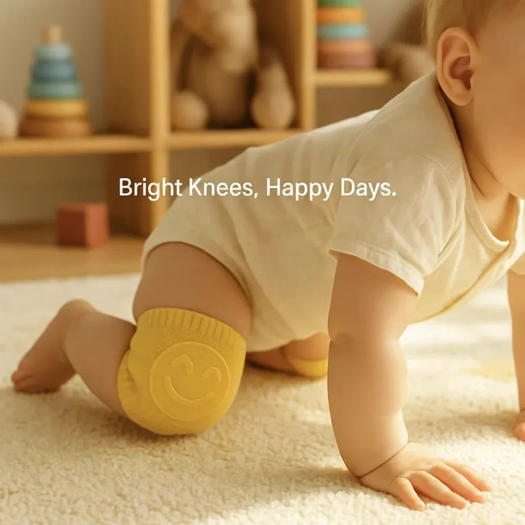 Baby Knee Pads Cushioned Cotton Blend & Silicone Grip