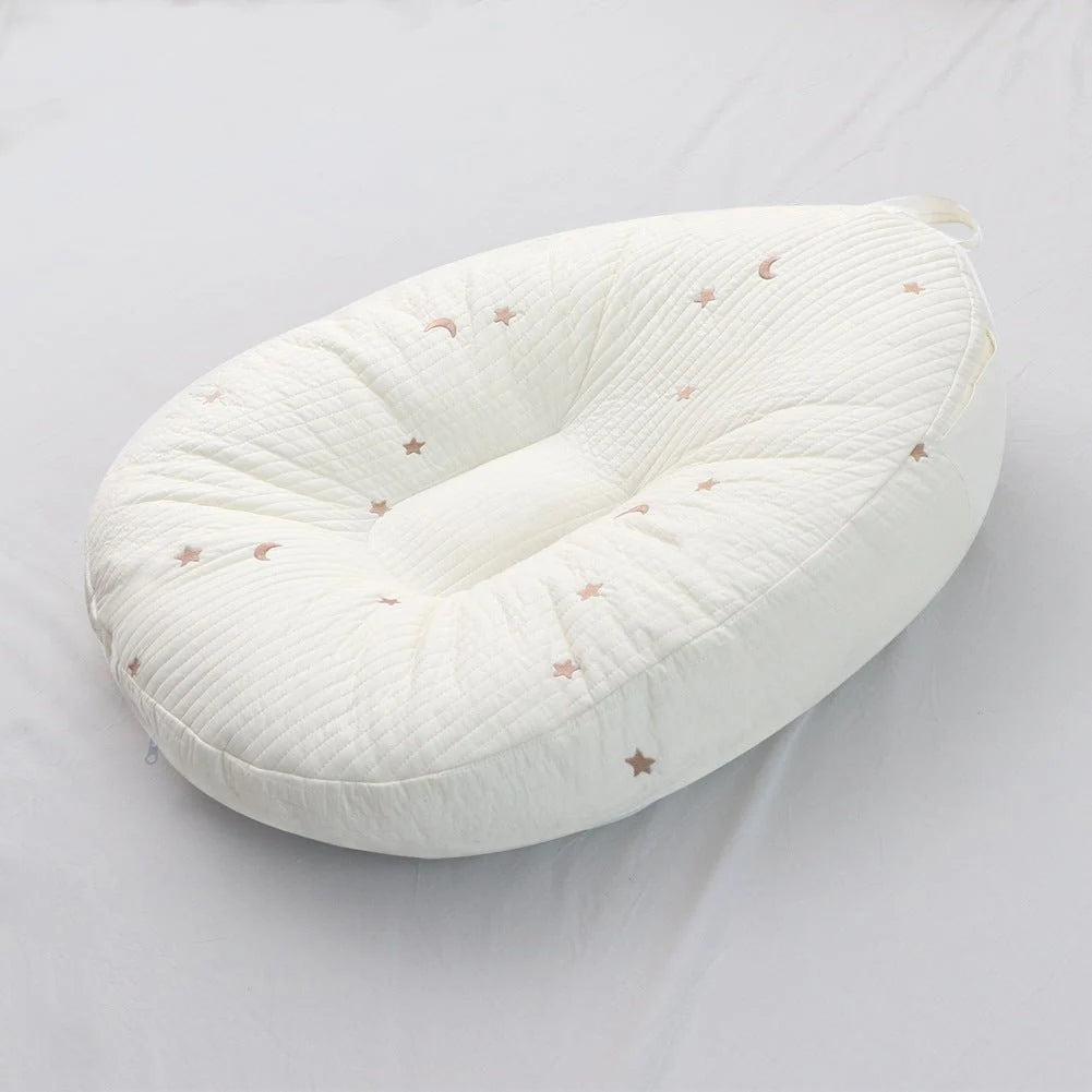 Baby Lounger Cushion Breathable Cotton Ergonomic Support